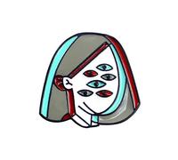 Ragazza Multi Occhi Smalto Risvolto Spilla Spilla Distintivo Borsa in Denim Gioielli Decor colorato Practical And Clever