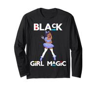 Ragazza Nera Magia Melanina Donne Divertente Bunny Pasqua Divertimento Ragazze Maglia a Manica