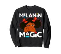 Ragazza Nera Melanina Magic Toddler Brown Girly Girl Felpa