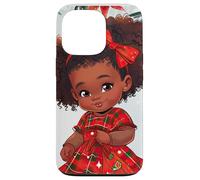 Ragazza Nera Natale Magia Melanina Natale Pelle Marrone Ragazze Custodia per iPhone 13 Pro