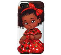 Ragazza Nera Natale Magia Melanina Natale Pelle Marrone Ragazze Custodia per iPhone SE (2020) / 7/8