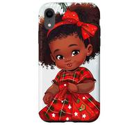 Ragazza Nera Natale Magia Melanina Natale Pelle Marrone Ragazze Custodia per iPhone XR