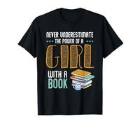 Ragazza Nerd Topo Di Biblioteca Lettrice Libri Leggere Maglietta