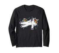 Ragazza nuotatrice Amante degli unicorni Maglia a Manica