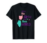 Ragazza Orgogliosa Design Solo Una Ragazza dell'Ohio in Un Mondo dell'Illinois Maglietta