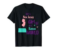 Ragazza Orgogliosa Solo Una Ragazza del New Jersey in Un Mondo del Kansas Maglietta