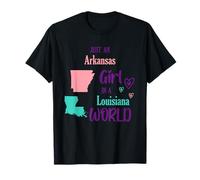 Ragazza orgogliosa Solo una ragazza dell"Arkansas in un mondo della Louisiana Maglietta