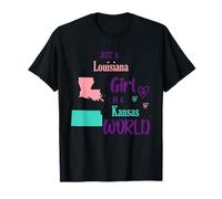 Ragazza Orgogliosa Solo Una Ragazza della Louisiana in Un Mondo del Kansas Maglietta