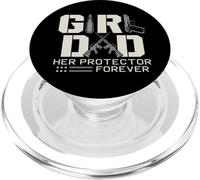 Ragazza papà il suo protettore per sempre divertente padre di ragazze regali PopSockets PopGrip per MagSafe