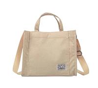 Ragazza Poliestere - Stile Coreano Quadrato e Saggio Borsa a Tracolla One-Shoulder con Coulisse Leggings Con Tasche Donna, bianco, taglia unica