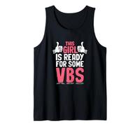 Ragazza pronta per le vacanze Scuola Bibbia Amo VBS Christian Canotta