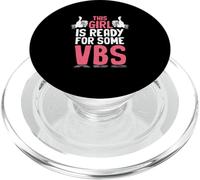 Ragazza pronta per le vacanze Scuola Bibbia Amo VBS Christian PopSockets PopGrip per MagSafe