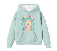 Ragazza Ragazze Printed Hoodie Basic Comfort Felpa con Cappuccio Maglione Cerniera Tasche Full-Zip Jacket Giubbotto per Bambini Maschio Femmina