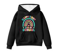 Ragazza Ragazze Printed Hoodie Basic Comfort Felpa con Cappuccio Maglione Cerniera Tasche Full-Zip Jacket Giubbotto per Bambini Maschio Femmina