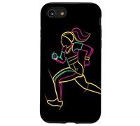 Ragazza runner look anni '80 Triatleta sprint Custodia per iPhone SE (2020) / 7 / 8