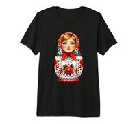 Ragazza Russa Matreshka Russia Russi Matryoshka Maglietta Premium