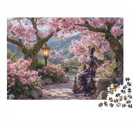 Ragazza Sakura Giapponese Puzzle 1000 Pezzi,dai 14 Anni,Sfida Impossibile,Idea Regalo,Adulti E Ragazzi,Decorazione Casa,Cartone Di Qualità,Gioco Educativo,Antistress 38x26cm