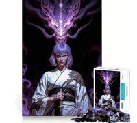 Ragazza samurai con spirito drago - Puzzle da 1000 pezzi per adolescenti - Gioco di logica - Tempo in famiglia - Bordo trasparente - Una piacevole sorpresa (38x26cm)