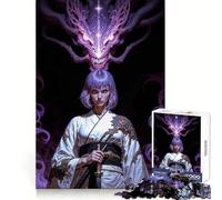 Ragazza samurai con spirito drago - Puzzle da 1000 pezzi per adolescenti - Gioco di logica - Tempo in famiglia - Bordo trasparente - Una piacevole sorpresa (38x26cm)
