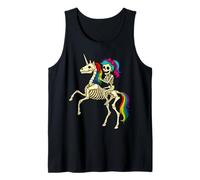 Ragazza Scheletro Che cavalca Uno Scheletro Unicorno Canotta