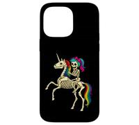 Ragazza scheletro che cavalca uno scheletro unicorno Custodia per iPhone 14 Pro Max
