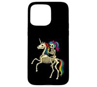 Ragazza scheletro che cavalca uno scheletro unicorno Custodia per iPhone 15 Pro Max