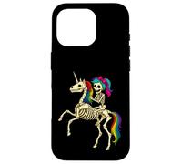 Ragazza scheletro che cavalca uno scheletro unicorno Custodia per iPhone 16 Pro
