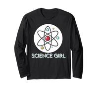 Ragazza Scienza Orbita Atomo Chimica Fisica Fan Maglia a Manica