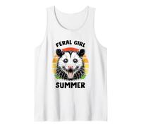 Ragazza Selvaggia Estate urlando Opossum Animale Selvatico Canotta