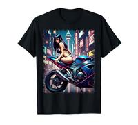 Ragazza Sexy sulla Maglietta da Uomo - Modello Sexy e Moto Maglietta