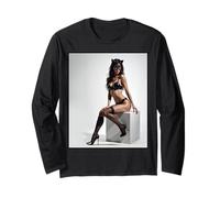 Ragazza sexy sulla maglietta da uomo - Modello sexy in maschera da gatto Maglia a Manica