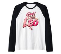 Ragazza Sono Un Leone Zodiac Astrology Baddie Lion Constellation Maglia con Maniche Raglan