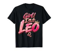 Ragazza Sono Un Leone Zodiac Astrology Baddie Lion Constellation Maglietta