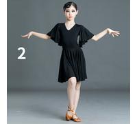 Ragazza Stanza da Ballo Danza Abito Scollo V Irregolare Latino Tango Performance