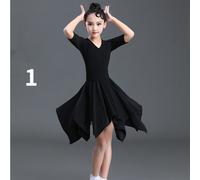 Ragazza Stanza da Ballo Danza Abito Scollo V Irregolare Latino Tango Performance