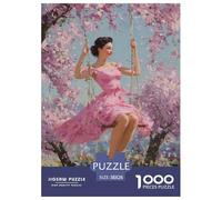Ragazza sull'Altalena Jigsaw 1000Pcs Albero di Ciliegio Adulti E Bambini Mani Sul Gioco Impossible 38x26cm/1000pcs