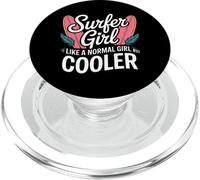Ragazza surfista divertente dicendo come una ragazza normale ma più fresca PopSockets PopGrip per MagSafe