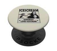 Ragazza Uomo Mascherato con Gelato - "Tutti amano IceSCream" PopSockets PopGrip Adesivo