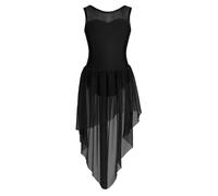 Ragazza Vestito da Balletto Body da Danza Classica con Gonnellino Tulle Glitter
