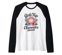 Ragazza Viaggio Clearwater Beach Florida Travel Crew Besties Maglia con Maniche Raglan
