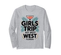 Ragazza Viaggio Key West Donne Ragazze Besties Florida Vacay Maglia a Manica
