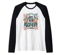 Ragazza Viaggio Key West Donne Ragazze Besties Florida Vacay Maglia con Maniche Raglan