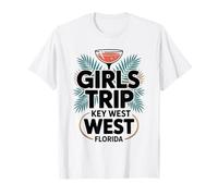 Ragazza Viaggio Key West Donne Ragazze Besties Florida Vacay Maglietta