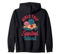 Ragazza Viaggio Sanibel Island Ragazze Travel Crew Florida Besties Felpa con Cappuccio