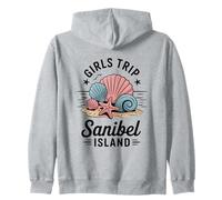Ragazza Viaggio Sanibel Island Ragazze Travel Crew Florida Besties Felpa con Cappuccio