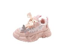 Ragazza Viola Punta arrotondata Shoes Children's Breathable Mesh Shoes Ragazza Bianco Rotto Punta Composita, rosso, 25 EU