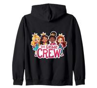Ragazze 1st Grade Crew Princess First Grader Ritorno a Scuola Felpa con Cappuccio
