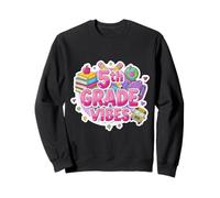 Ragazze 5 ° grado Vibes Ritorno a scuola Anno Studente Insegnante Felpa