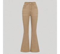 Ragazze Adolescenti Jeans a gamba svasata baffo di gatto 8-9Y,10-11Y,12-13Y,14YColore unicoDenim