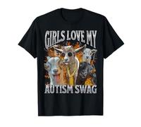 Ragazze Amore Il Mio Autismo Swag Divertente Capra Adulto Umorismo Bootleg Maglietta